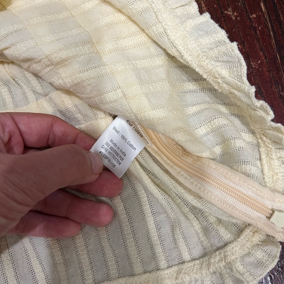 NWT Love Sam Babette Off The Shoulder Yellow Lace Trim Top - Picture 7 of 11